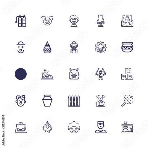 Editable 25 kids icons for web and mobile