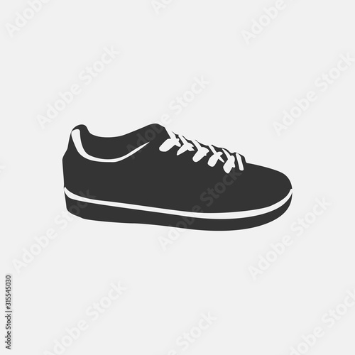 men sneaker shoe fashion wear vector icon