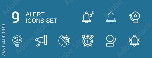 Editable 9 alert icons for web and mobile