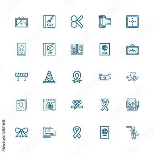 Editable 25 border icons for web and mobile
