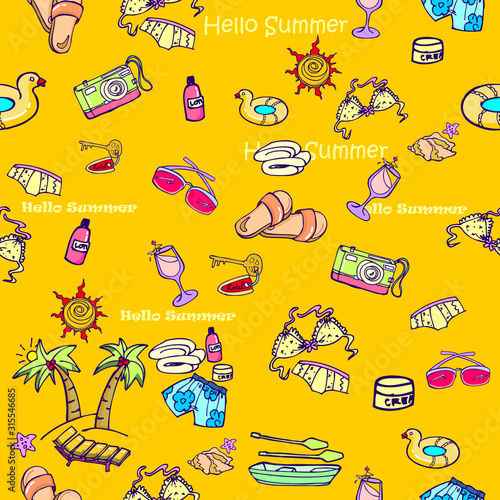 wallpaper and seamless with summer icon