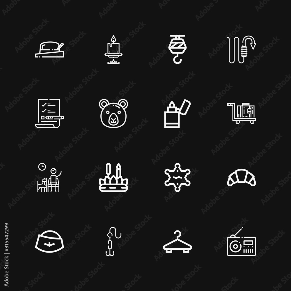 Editable 16 single icons for web and mobile Editable 16 single icons for web and mobile