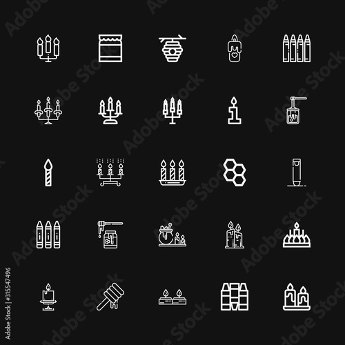 Editable 25 wax icons for web and mobile