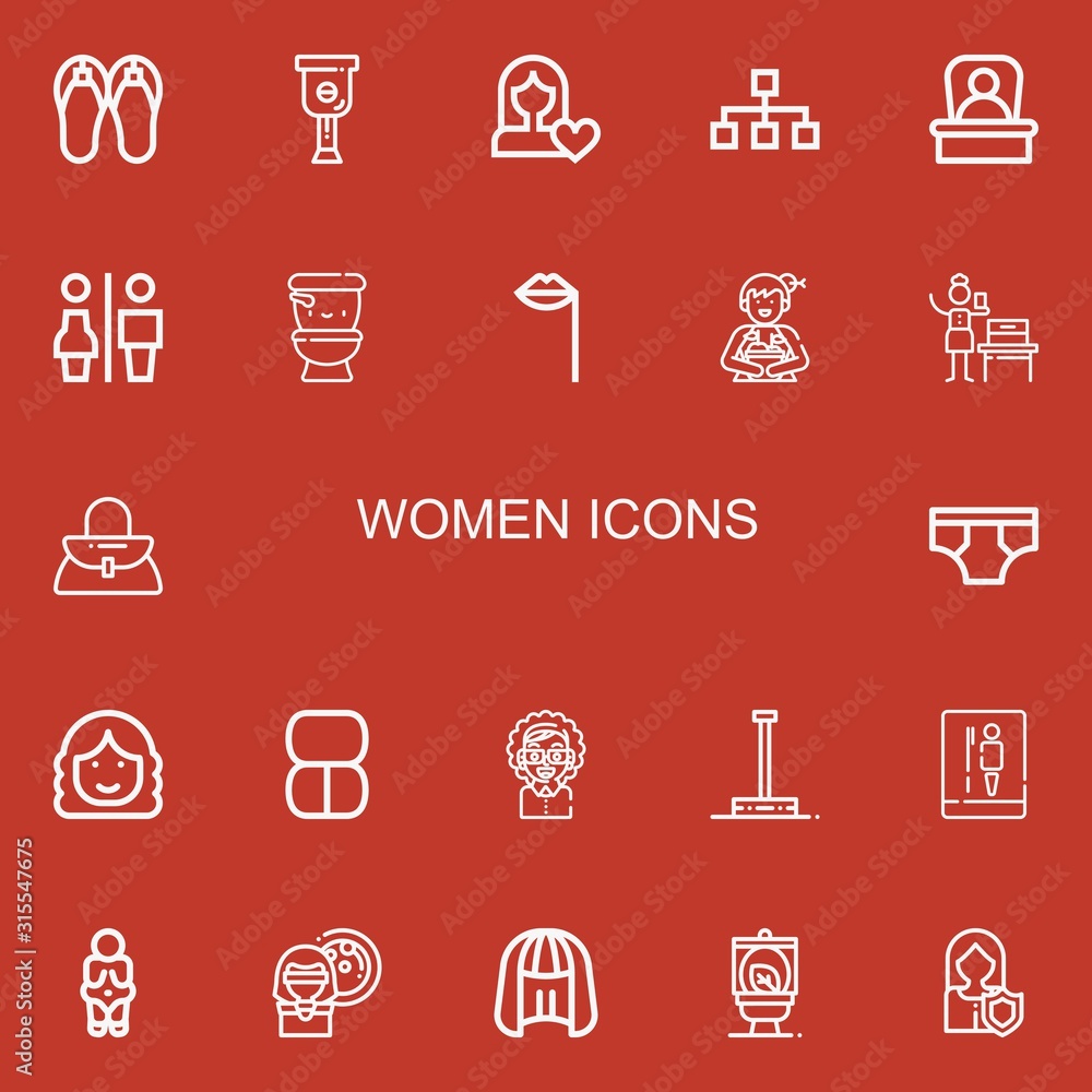 Editable 22 women icons for web and mobile