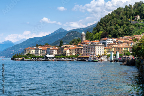 Beautiful waterfront town in Lake Como, Italy © skostep