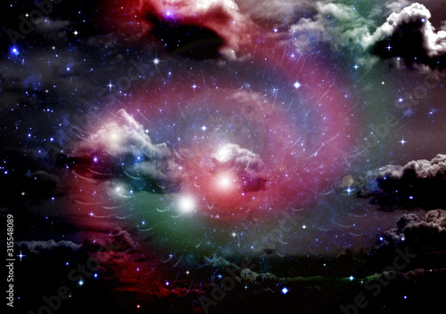 Fototapeta Naklejka Na Ścianę i Meble -  galaxy in a free space. 3D rendering