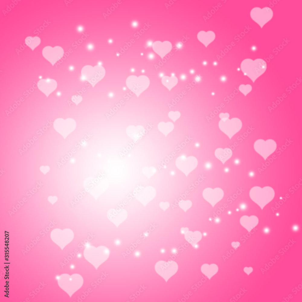  blurry heart shape on pink background , valentine, wedding , love concept