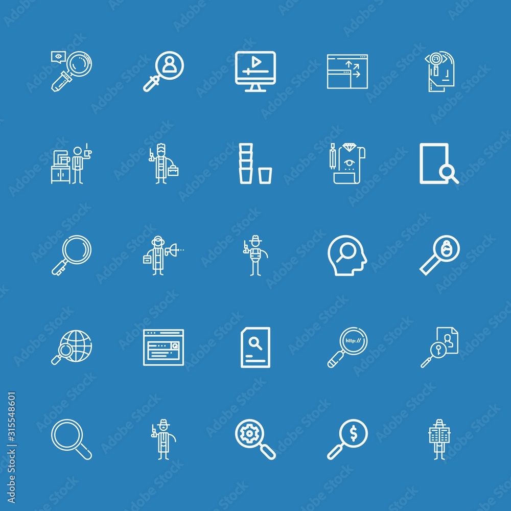 Editable 25 magnifier icons for web and mobile Editable 25 magnifier icons for web and mobile
