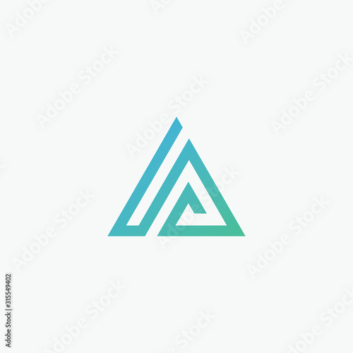 Initial letter A abstract. creative minimal logo icon design with letter A . elegant Logo template vector creative business. - VECTOR
