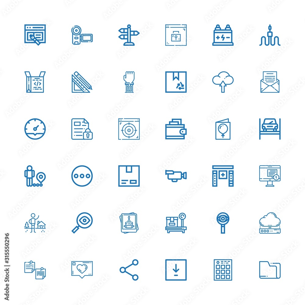 Editable 36 interface icons for web and mobile - obrazy, fototapety, plakaty 