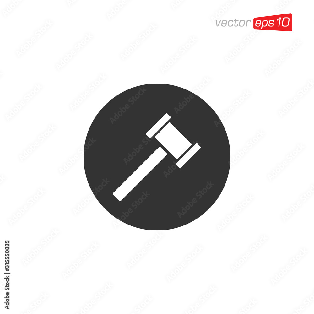 Hammer Icon Design Illustration Vector Hammer Icon Design Illustration Vector
