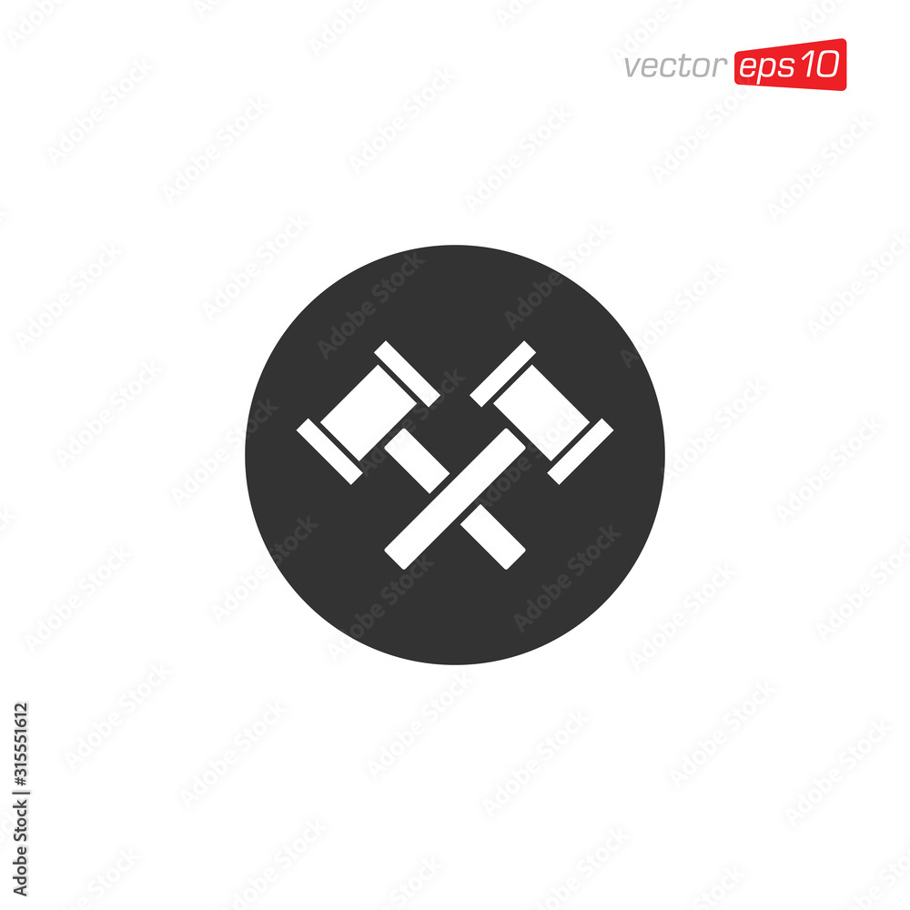 Fototapeta premium Hammer Icon Design Illustration Vector