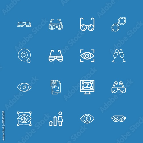 Editable 16 vision icons for web and mobile