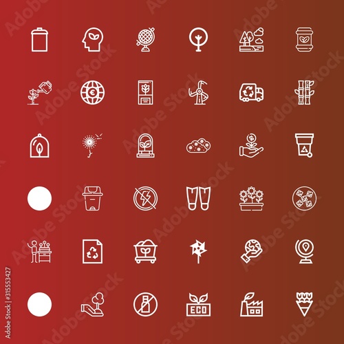 Editable 36 ecology icons for web and mobile