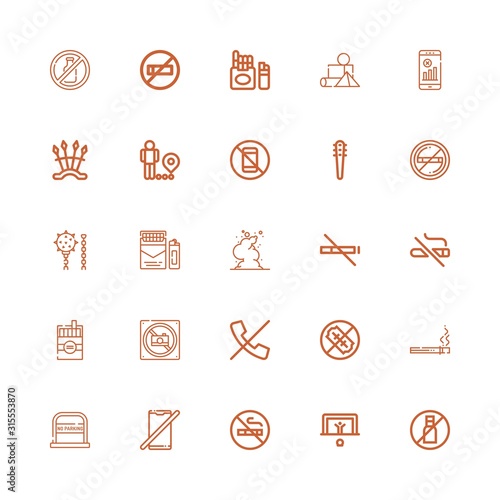 Editable 25 ban icons for web and mobile