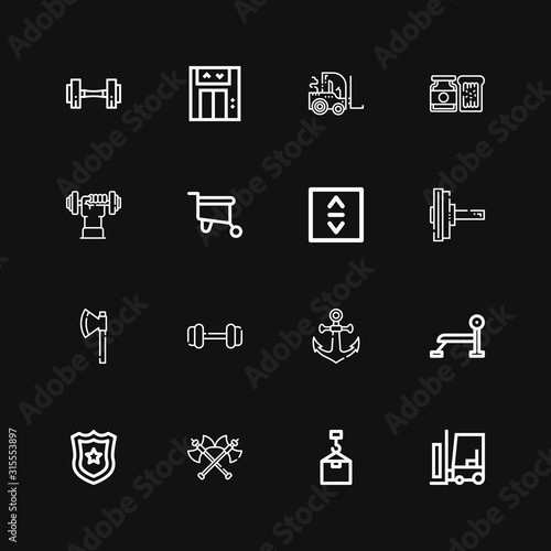 Editable 16 heavy icons for web and mobile