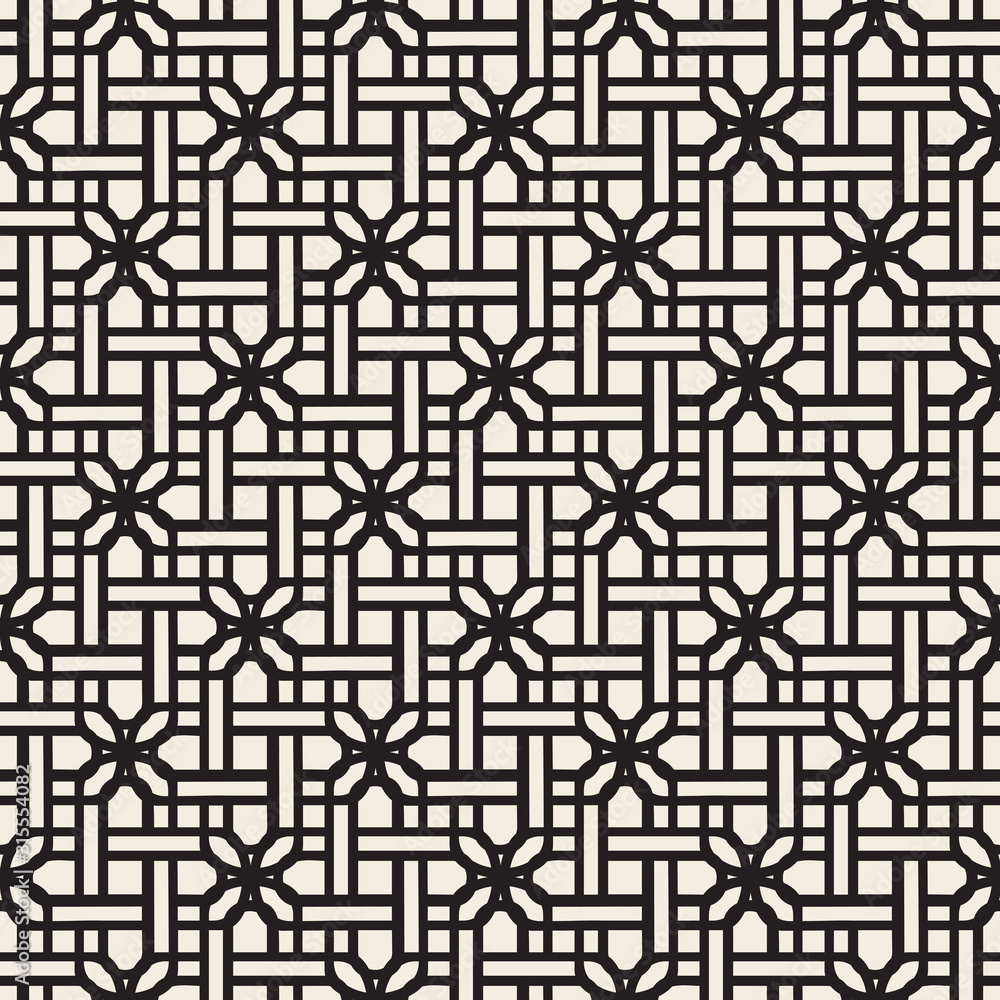 seamless abstract monochrome square basketry pattern background