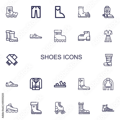 Editable 22 shoes icons for web and mobile