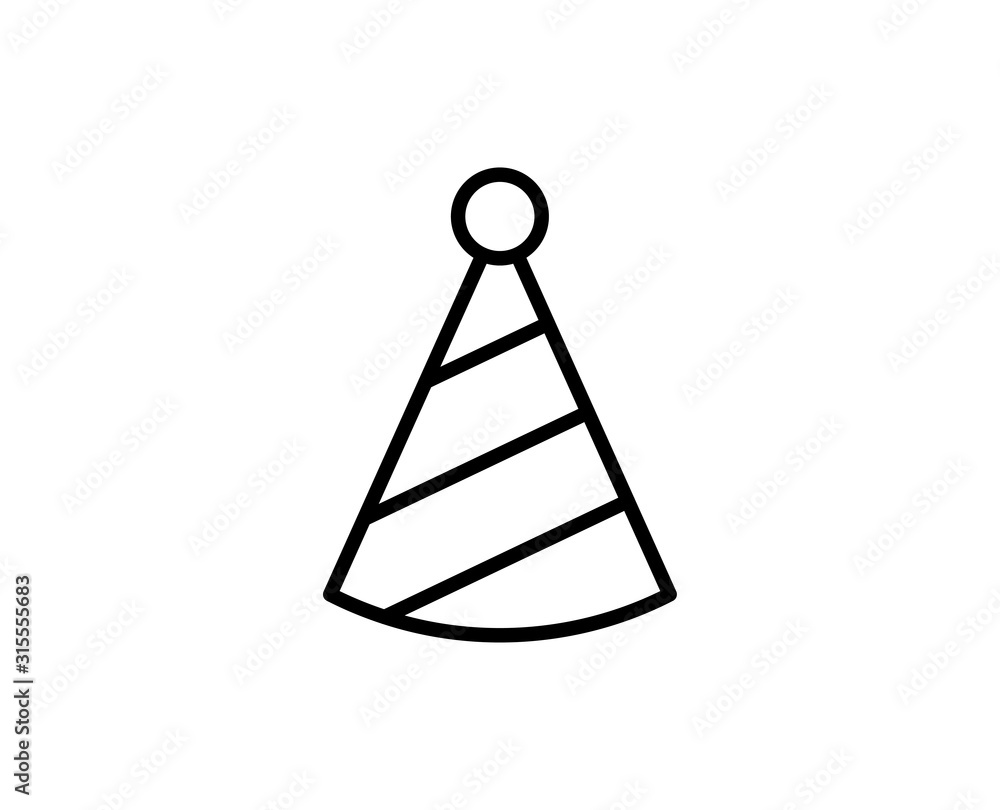 Party hat line icon Party hat line icon