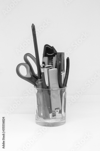 ceramic vase  isolated white