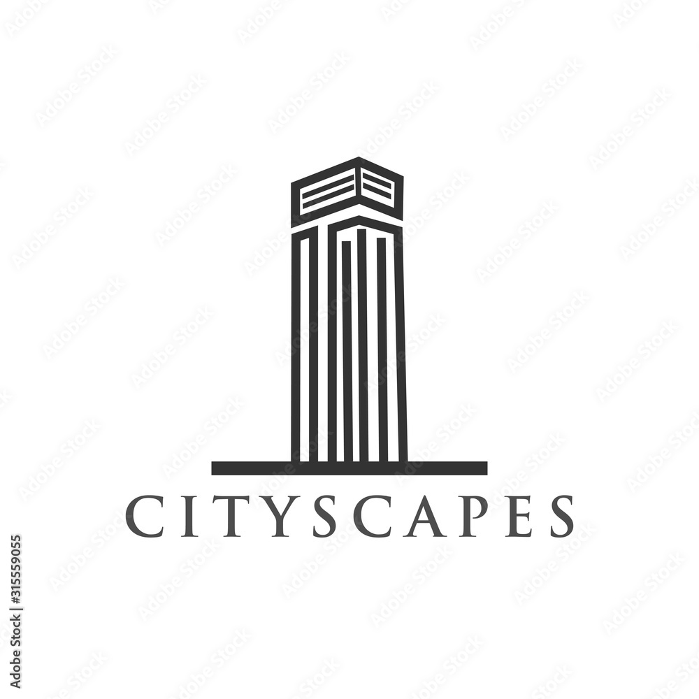 City scape logo design vector eps 10