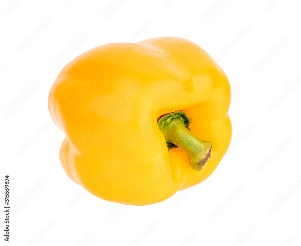 Sweet yellow pepper isolated on white background. Sweet yellow pepper isolated on white background.