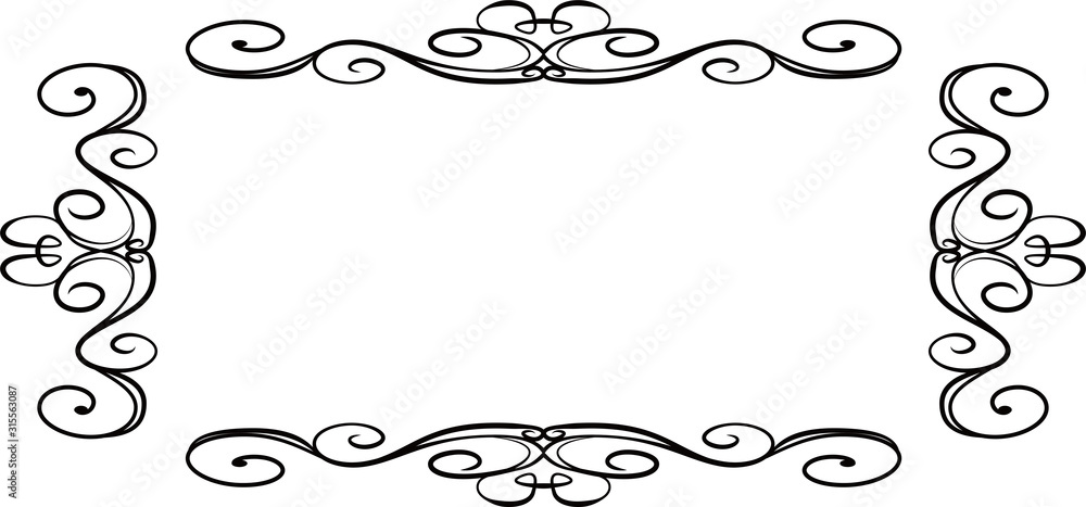 Horizontal rectangular antique pattern frame Horizontal rectangular antique pattern frame