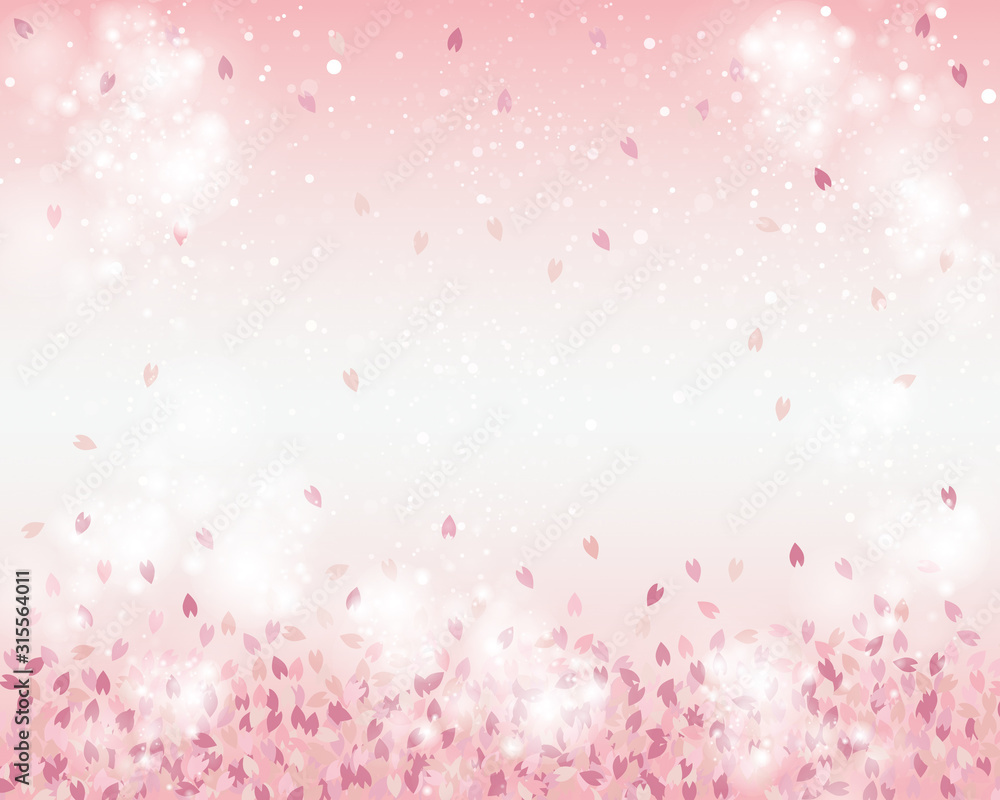 background of a shower of cherry blossoms background of a shower of cherry blossoms