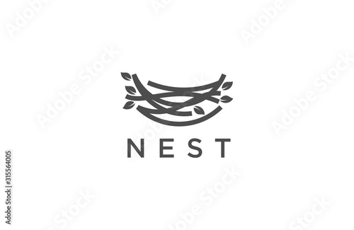 Nest outline logo design 