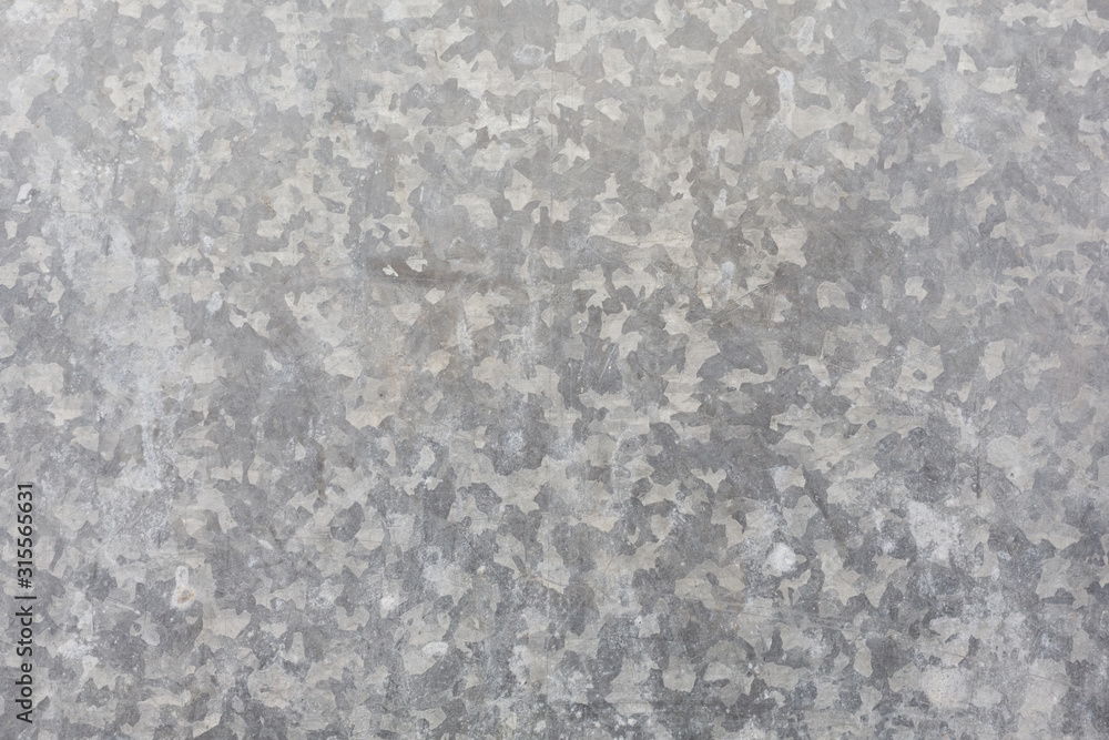 texture of silvery shiny zinc surface