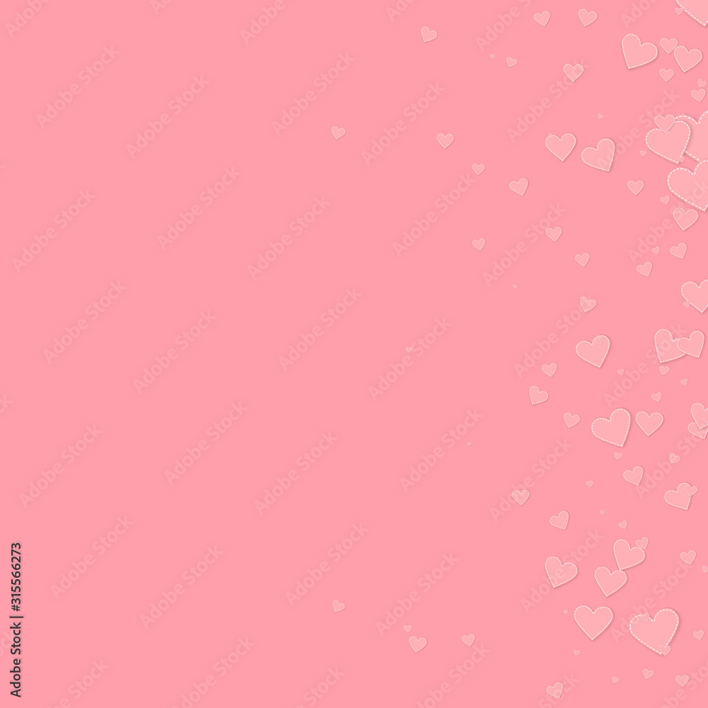 Pink heart love confettis. Valentine's day gradien Pink heart love confettis. Valentine's day gradien
