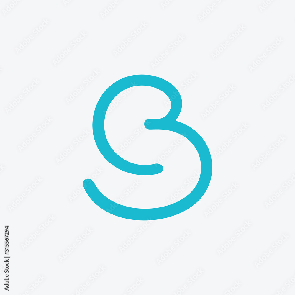 abstract Initial letters B S minimalist. logo mono line concept. Technology and digital connection. - VECTOR abstract Initial letters B S minimalist. logo mono line concept. Technology and digital connection. - VECTOR