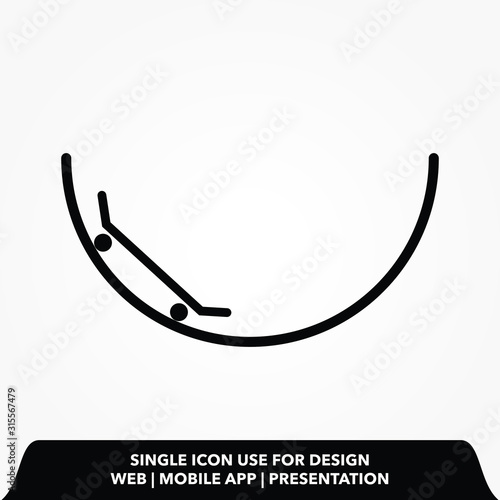 skateboard arena icon vector illustration