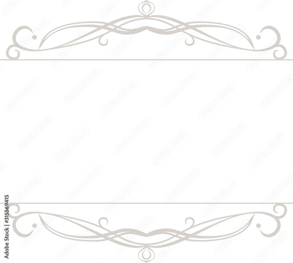 White Top and bottom antique pattern frame White Top and bottom antique pattern frame