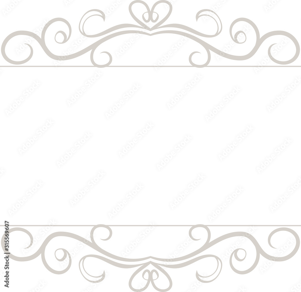 White Top and bottom antique pattern frame White Top and bottom antique pattern frame
