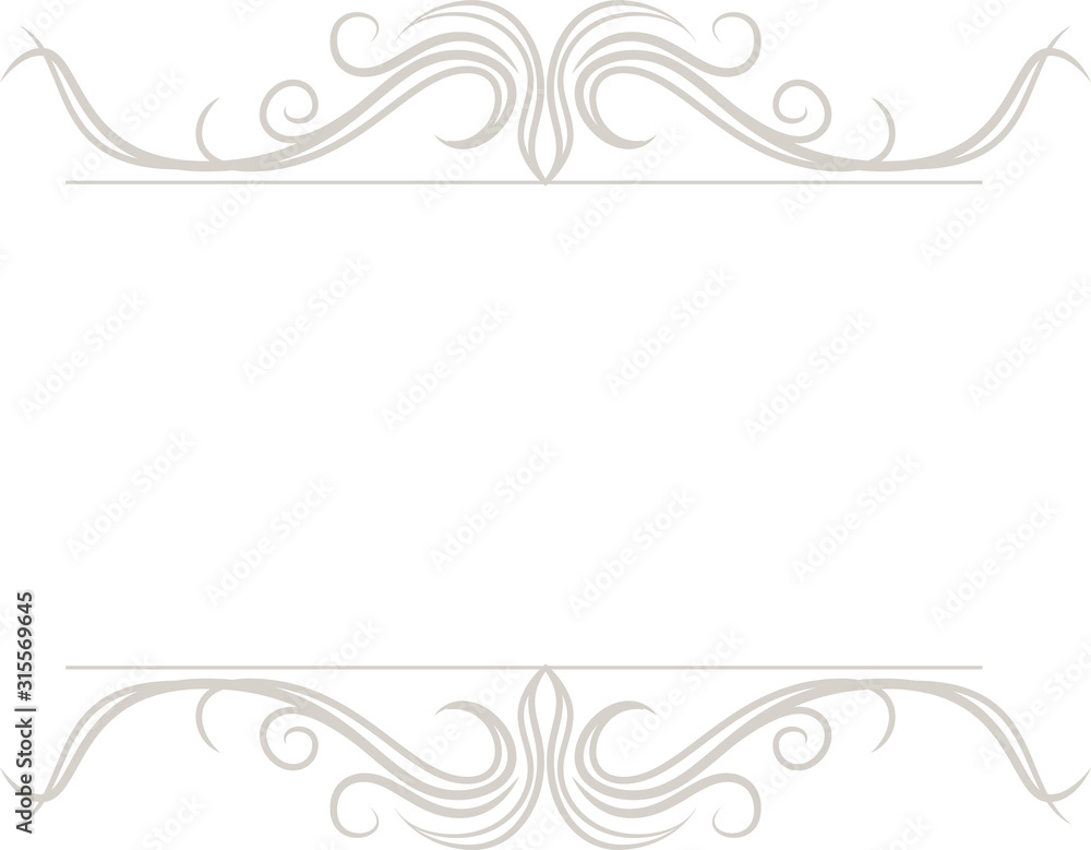White Top and bottom antique pattern frame White Top and bottom antique pattern frame