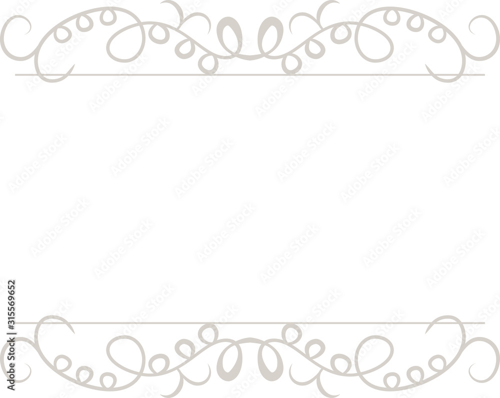 White Top and bottom antique pattern frame