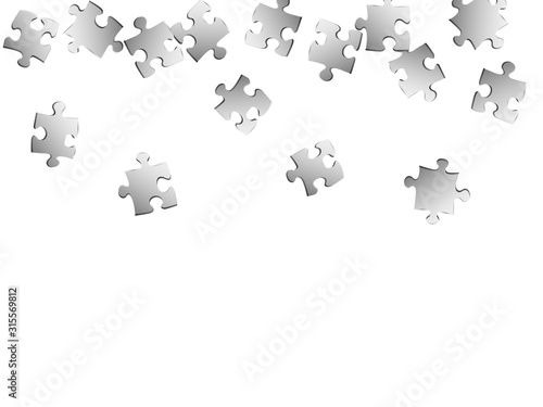 Business teaser jigsaw puzzle metallic silver 
