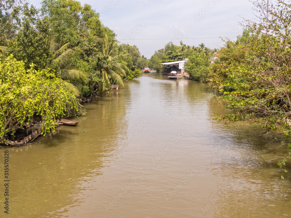 One of many canals in the Mekong Delta - Tra Vinh, Vietnam