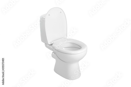 Toilet bowl isolated on a white background. Clipping path
