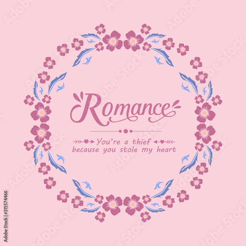 Beautiful decorative of seamless leaf and floral frame, for romance invitation card design. Vector © StockFloral