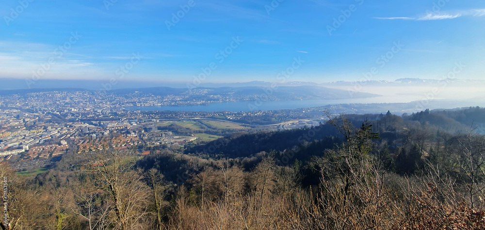 zurich lake uetliberg mountain zurich lake uetliberg mountain