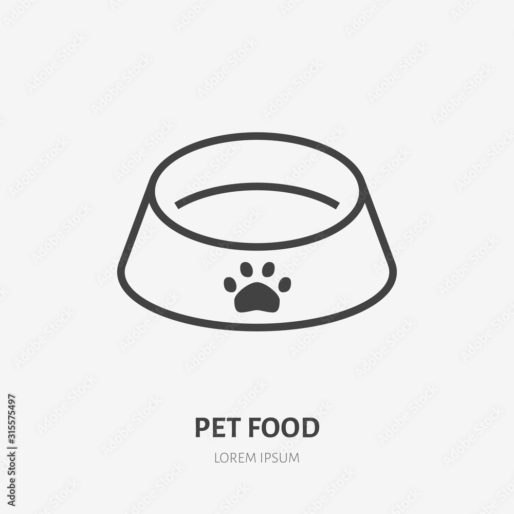 single Couscous wheel Pet bowl line icon, vector pictogram of dog food. Animal empty meal plate  illustration sign for pet shop Stock Vector | Adobe Stock