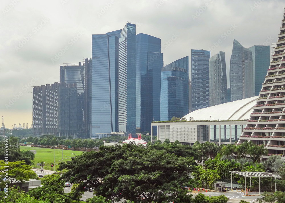 Obraz premium Singapore city view