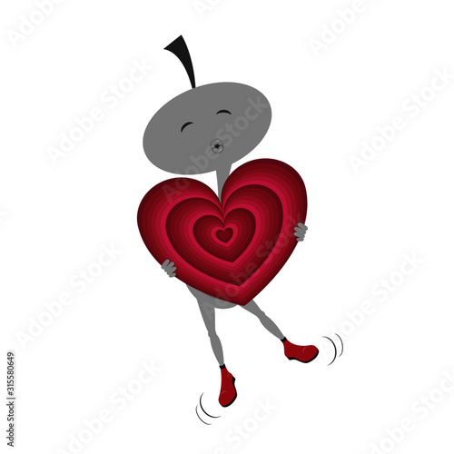 icona cuore con omino stilizzato - San Valentino - amore - amicizia