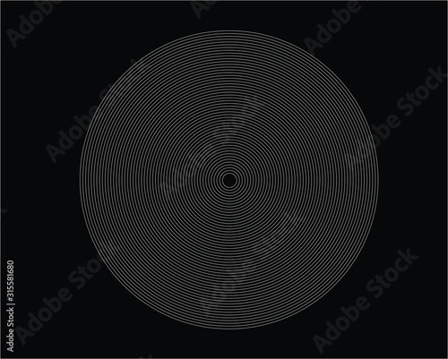 Abstract 3d background with optical illusion wave. Black and white horizontal lines with wavy distortion effect for prints, web pages, template, posters, monochrome backgrounds and pattern