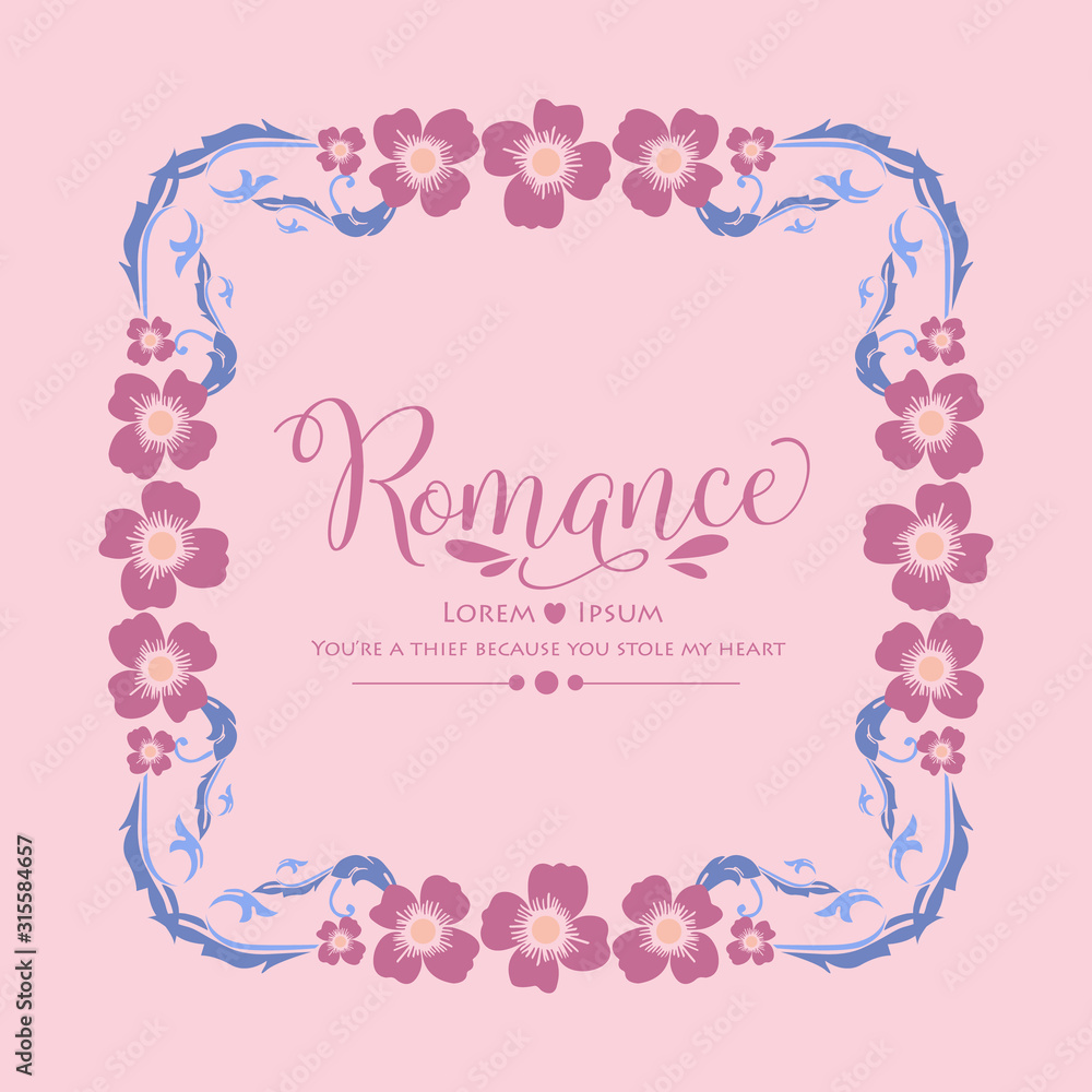 Antique pattern of leaf and floral frame with unique style, for romance greeting card design. Vector Antique pattern of leaf and floral frame with unique style, for romance greeting card design. Vector