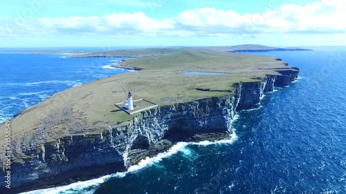 Noup head lighthouse Westray, Orkney photo