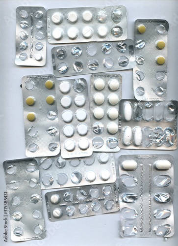 Pharmaceuticals antibiotics pills medicine frame background. capsule pill medicine.Medical concept..