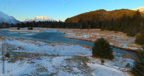 Winter scenery from Seward, Alaska 